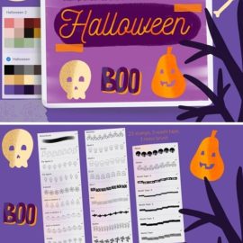 Halloween Stamps Brushes for Procreat NKNV7SY