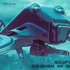 Hard Surface Drone Design in Blender Free Download