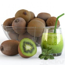 Kiwi in a bowl and fresh Free Download