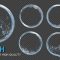 8 Water splash round frame transparent Free Download