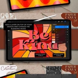 82 Paper Canva Procreate Brush Set Free Download