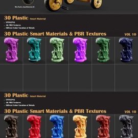 Artstation 30 Plastic Smart Materials & PBR Textures VOL 10 Free Download