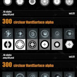 Artstation 300 Circluar Hardsurface Alpha Vol 01 Free Download