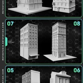 Artstation – 50 Building Base Mesh Free Download