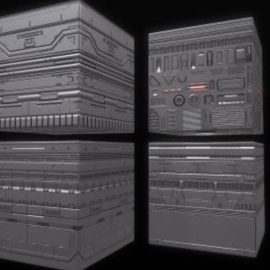 Artstation Sci-fi trim sheet textures Free Download