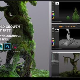 Artstation – Creating Old Growth Mossy Tree: Tutorial and Game Assets Free Download