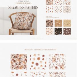 Autumn Watercolor Seamless Patterns Free Download