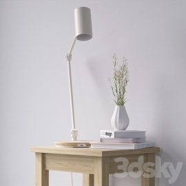 Bedside table with lamp Free Download