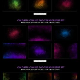 Colorful fog smoke effect overlay background Free Download