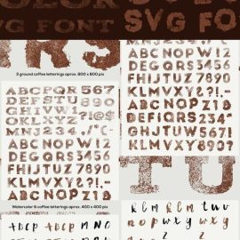 CreativeMarket Ground Coffee PNG Letterings 3505121 Free Download