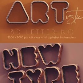 CreativeMarket Outline Cooper 3D Lettering 7255585 Free Download