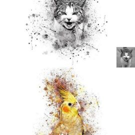 CreativeMarket Pets Abstract Art Photoshop Action 7541562 Free Download