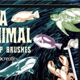 Dansdesign Sea Animals Brush Stamp Procreate Free Download