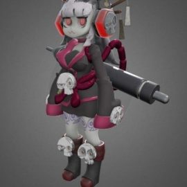 Female Stylized Samurai and Akane 3D Print Free Download