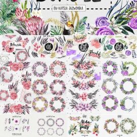 Floral Watercolor Bundle Free Download