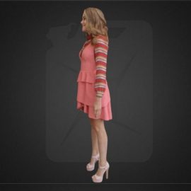 Girl in Pink 3D Model Free Download