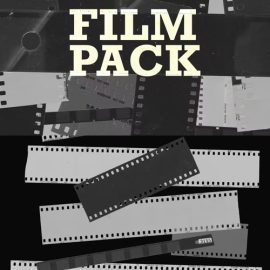 Grunge Film Textures PNG Shapes Pack Free Download