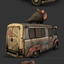 Icecream Truck 3D Model Free Download