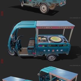 Jianbing Food Trike 3D Model Free Download