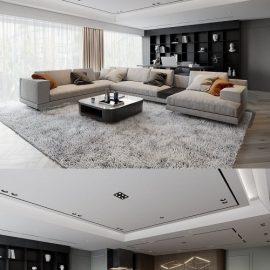 Living Room Kitchen Interior By Nguyen Duc Huy Free Download