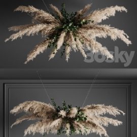 Pampas grass chandelier 01 Free Download