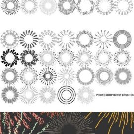 Photoshop Burst Brushes Free Download