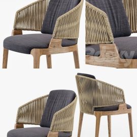 Potocco Velis hand weaved armchair Free Download