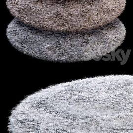 Round fluffy carpet Free Download