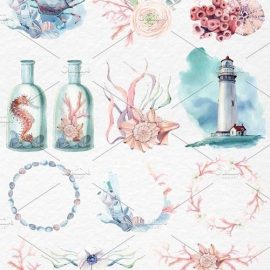 SEA TREASURES Watercolor set 1329362 Free Download