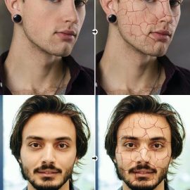 Scary Cracked Face Effect Action Free Download