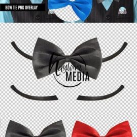 Transparent Bow Tie PNG Digital Prop Free Download