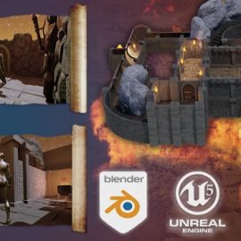 Udemy Blender 3 to Unreal Engine 5 Dungeon Modular Kitbash Free Download