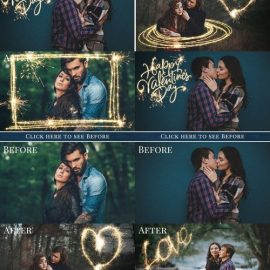 Valentines Sparklers photo overlyas Free Download