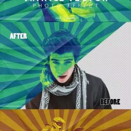 Vintage vector photo effect Free Download