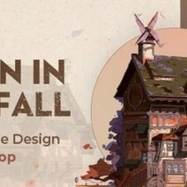 Wingfox – Game Scene Design in Photoshop – Cabin in the Fall with Li Kuide