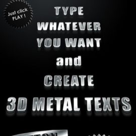 3D Metal Maker Photoshop Action Free Download