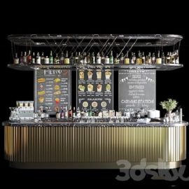 A large design project of a bar counter with strong alcohol wine and a variety of cocktails. Alcohol Free Download