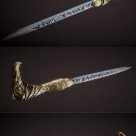 Assassins Creed Syndicate Cane Sword 3D Model Free Download