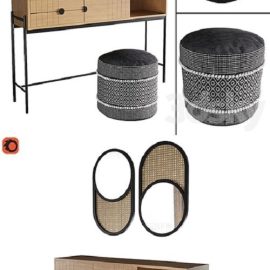 Clara console Curico pouf Waska mirror Free Download