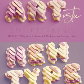 CreativeMarket Color Layers 3D Lettering 7545681 Free Download