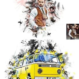 CreativeMarket Modern Canvas Art Photoshop Action 7815680 Free Download