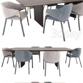 Hammer Guest Chair and Minotti Linha Table Free Download