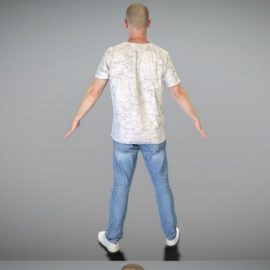 Handsome young man in a t-shirt and jeans 167 3D Model Free Download