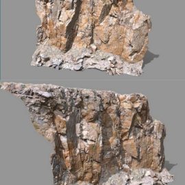 Large Cliff Scanned 3D Model Free Download