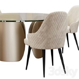 Ludwig chair and table Petalo 72 round by Reflex Free Download