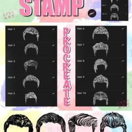 Man Hairstyle Brush Stamp Procreate Free Download