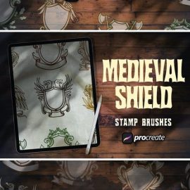 Medieval Shield Heraldic Stamp Brush Procreate Free Download