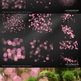 Rose Gold Bokeh Overlays Free Download