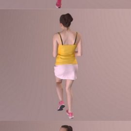 Running Woman Sports Domi Skirt Tanktop 3D Model Free Download