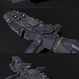 Scifi Destroyer Firewing 3D Model Free Download